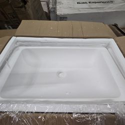 Signature Hardware 289330 Alanna 31" Resin Vessel Bathroom Sink - White