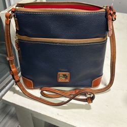 Dooney Bourke Pebbled Leather Navy Blue Crossbody
