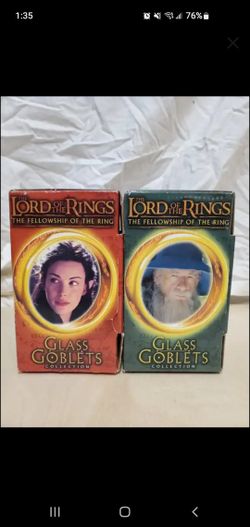 Lord of the Rings Glass Goblets (Gandalf and Anwen)