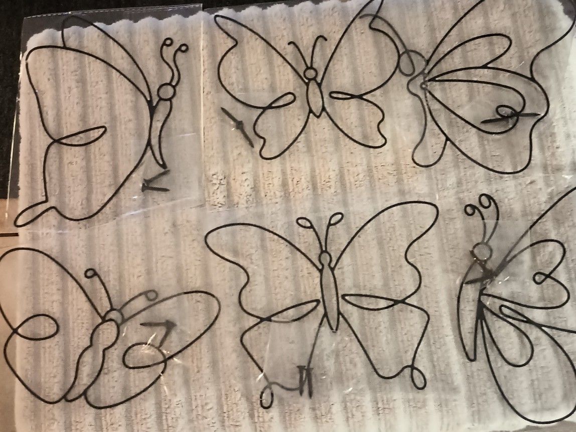 Hotop 6 Pieces metal butterfly Wall Decoration 