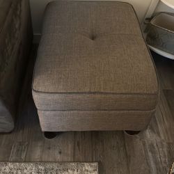 Gray ottoman 
