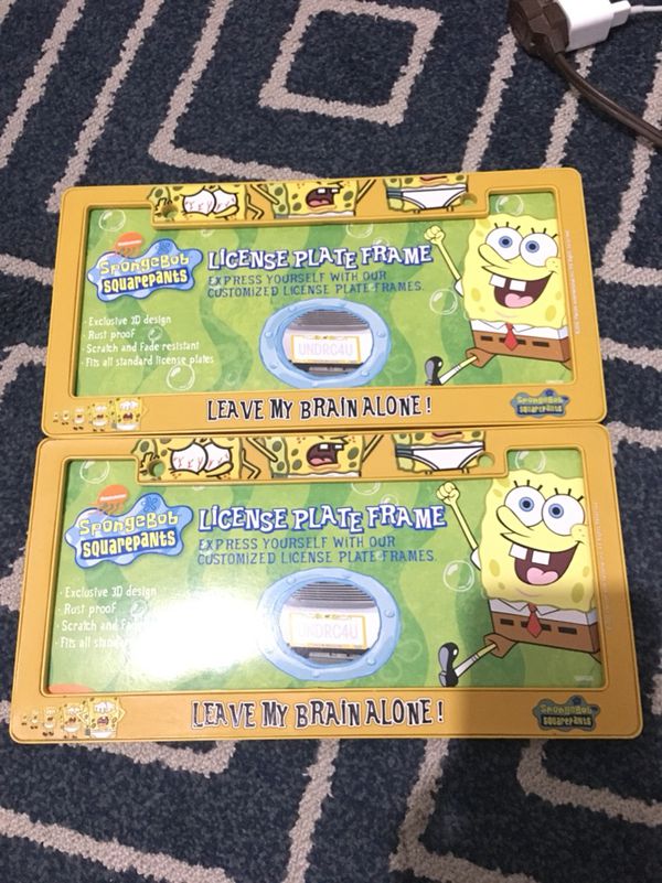 Spongebob Squarepants License Plate Frame For Sale In Santa Ana