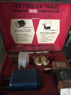 Vintage travel converter set