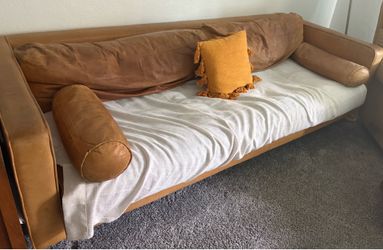 Article Sven 88" Leather Sofa - Charme Tan - Mid-Century Modern