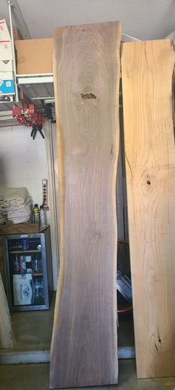 100" Curly Black Walnut Live Edge Slab – Kiln Dried Iowa Walnut