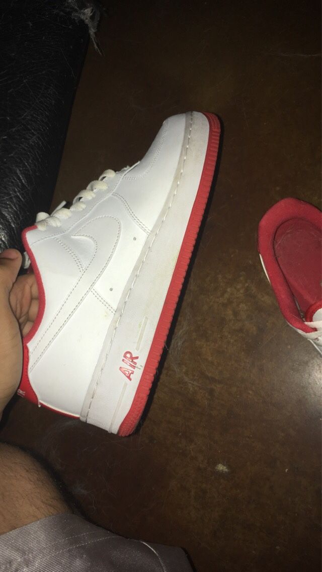 Red Bottom Air Force ones