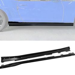 Fits 16-23 Chevy Camaro Rocker Style Side Skirts Rocker Panel Gloss Black 4PC PP