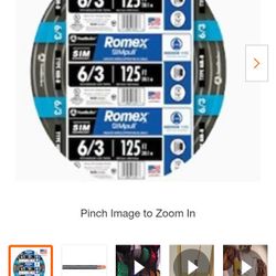 Romex 6/3 (125'Ft) Electrical Wire ($250!!)