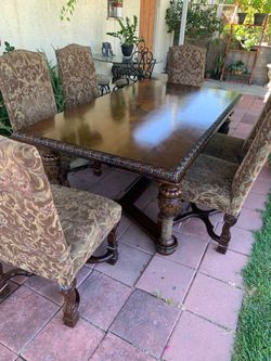 Dinning set 6 chairs in good condition.$350.