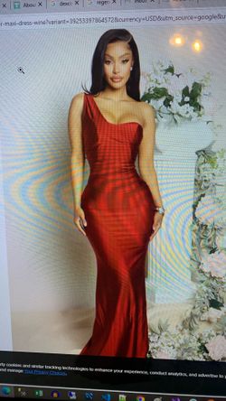Fashion Nova Maxi dress Wine Color Size Small