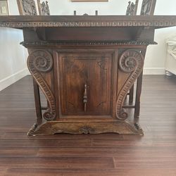 Antique Italian Renaissance Revival Trestle Table