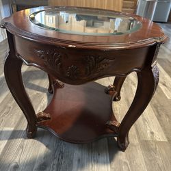 Large Wood End Table
