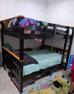 Full over full bunk bed frame only
