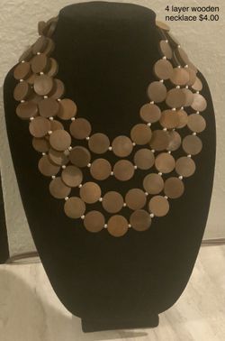 Good Quality Wooden Necklace $4.00