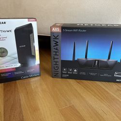 Nighthawk Ax5 Ax4200 Router and CM1200 Cable Modem