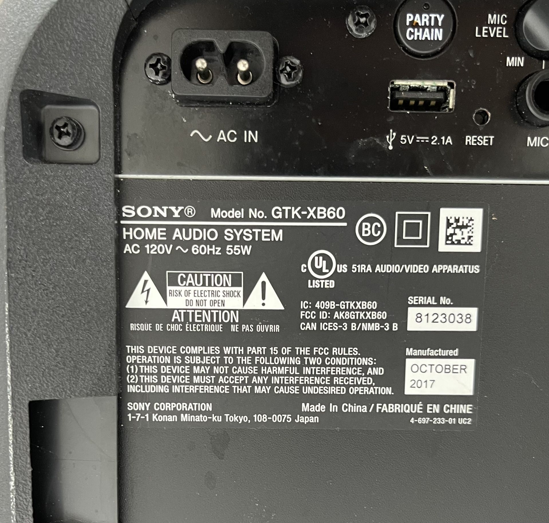 Sony GTKxb60 Bluetooth Speaker for Sale in Virginia Beach, VA OfferUp