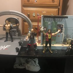 WWF Stage Ramps, Rings and Backstage Play set 