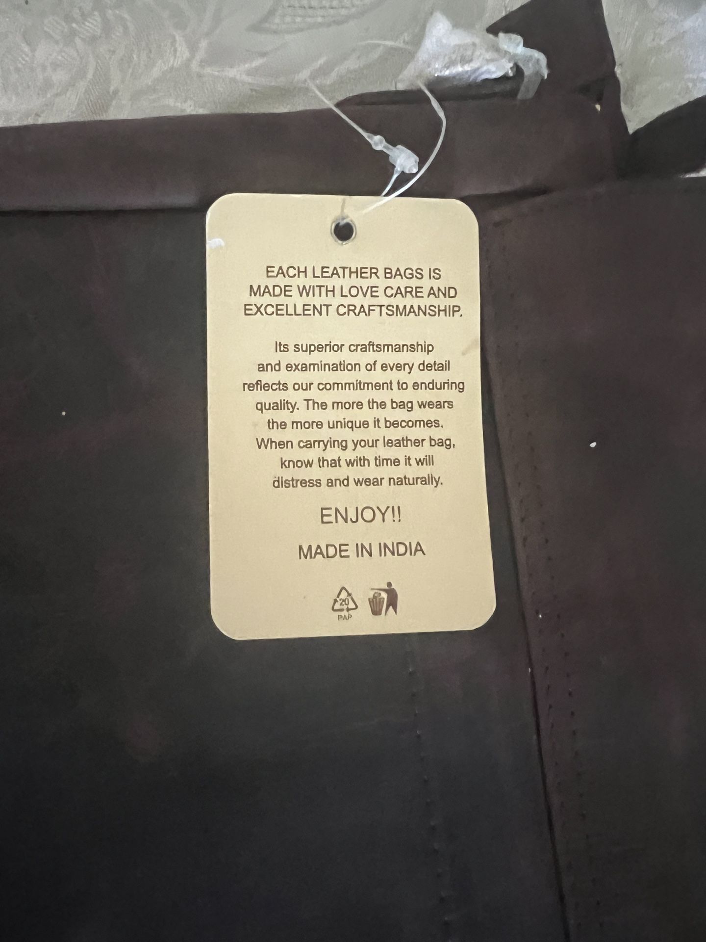 Leather computer case back brand new