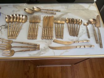 Vintage mid century bamboo utensils