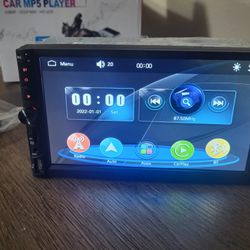 Wireless Carplay Double Din Car Stereo,  7 Inch Touchscreen Car Radio with Wireless Android Auto, Bluetooth, USB/TF/Aux/Subwoofer Ports, SWC, FM