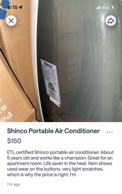 Shinco Portable Air Conditioner