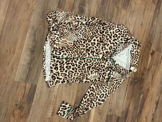 NWT Aerie Leopard Print Long Sleeve Pajama Top - Size Small (S)