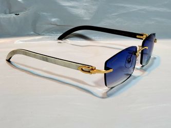 New Cartier Gold White Buffalo Horn Glasses