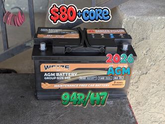 AGM Car Battery Group Size 94r/h7
