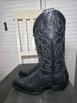 Moonshine Spirit Rock City Fuscus Caiman Western Boots Snip Toe BBME601 Men's Size 9 D