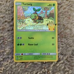 Pokémon Turtwig 4/25 Holo 25th Anniversary Macdonald’s Promo