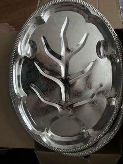 Vintage, silver plated, turkey platter