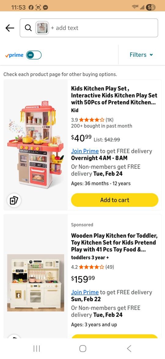 Kids Kitchen Play Set, Interactive Kids Kitchen Play Set with 42Pcs of Pretend Kitchen...AMAZON PICTURE IS SIMILAR
BRAND NEW