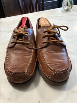 Earth Shoe  Leather Lace-Up Boat Shoe Men's Sz.9.5