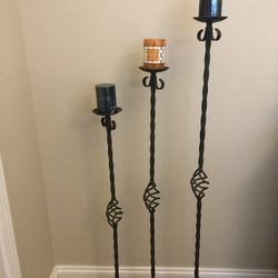 Cast Iron Candle Holders