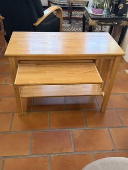Solid Wood Desk with Slide Out Tray