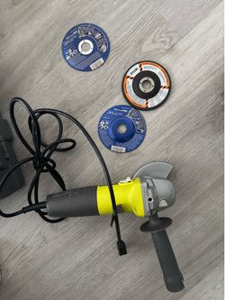 Ryobi Angle Grinder with Cutting Discs
