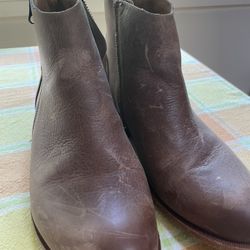 Tan Ankle High Boot Kork-Ease