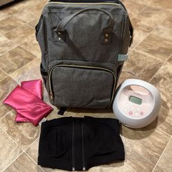 Spectra Pump, Backpack, Pumping Bra, and  Lavender Scented Warming Packs