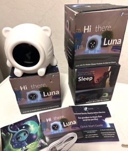 New in box: Luna sleep training alarm clock for children