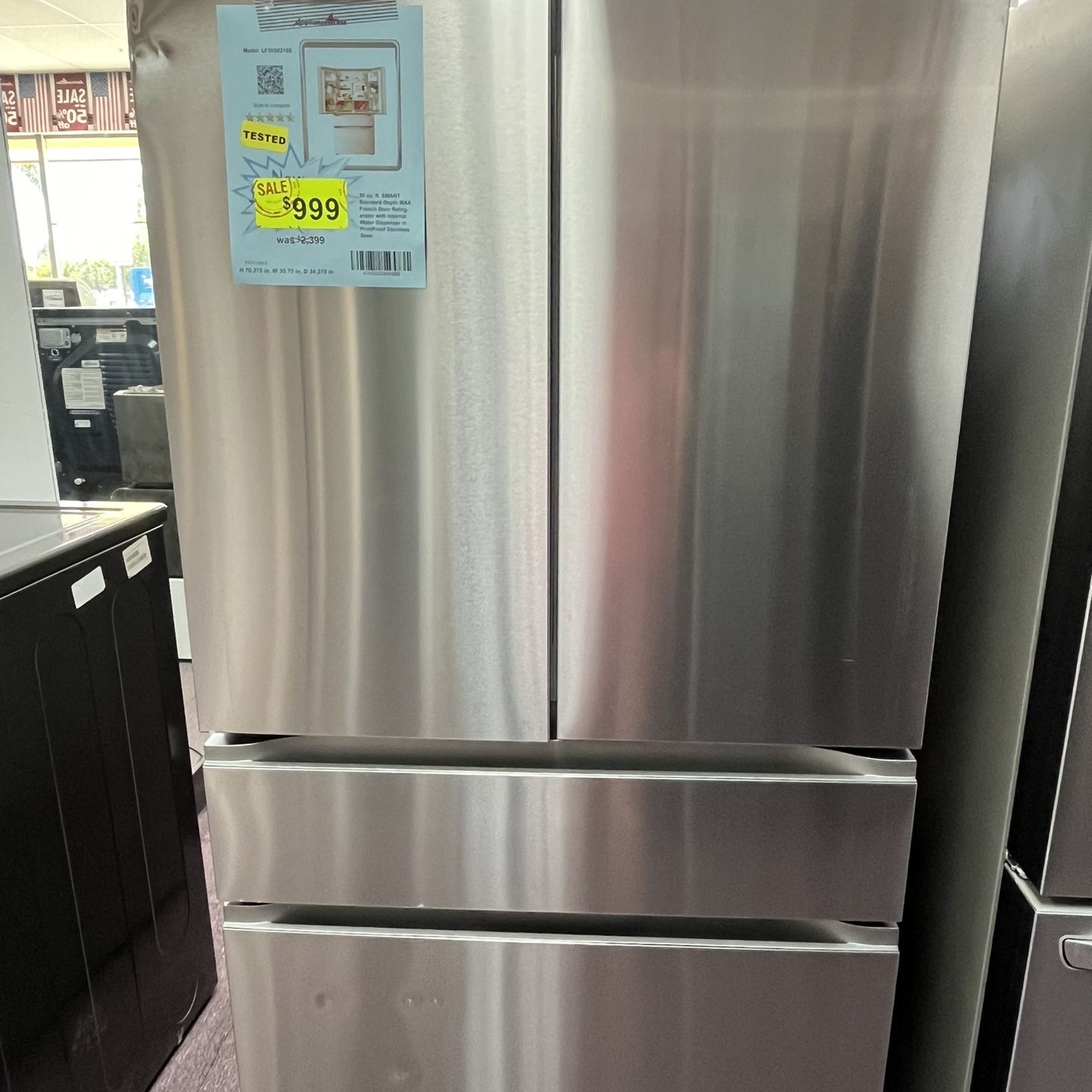 Refrigerator-LG Open Box 36’Refrigerator With 1 Year Warranty Delivery Service 