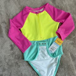 2T Girls Long Sleeve Rash guard 