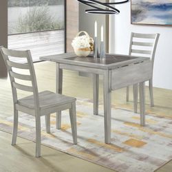 3PC Drop Leaf Dining Table Set