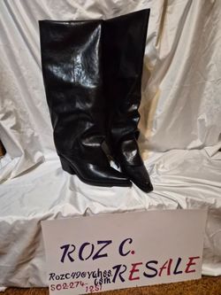 Black leather boots