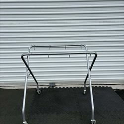 TO-3 Paint Stand with Casters, Paint Stand, Silver, Work Bench, Sheet Metal Painting, Bumper Rack