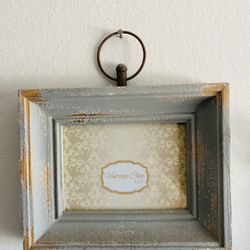 Gray & Gold Hanging Frame