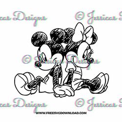 Mickey And Minnie Decal/Sticker