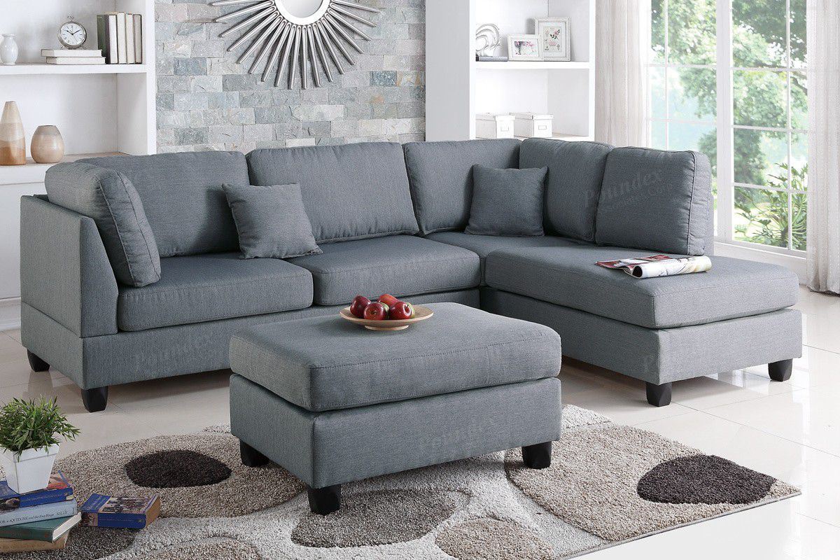 AVAILABLE SECTIONAL SOFA WITH OTTOMAN. $53 DOWN PAYMENT