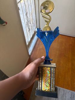 Soccer Trophy with Gold Ball Topper