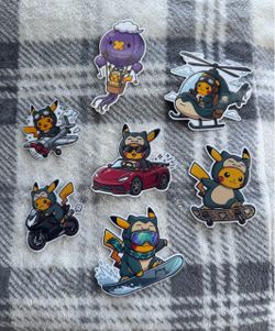 Snorlax Pikachu Stickers