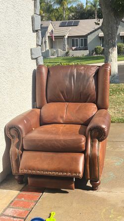 Leather Recliner Brown
